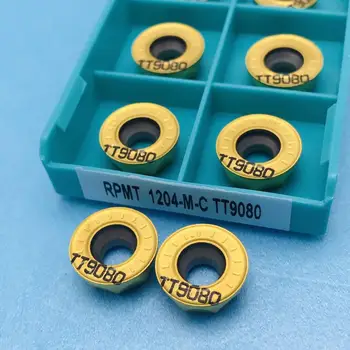 

10PCS RPMT1204 M C TT9080 Carbide blade metal turning tool RPMT1204 machine tool accessories lathe milling and milling blade