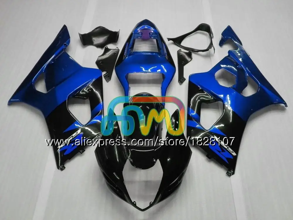 Корпус для SUZUKI GSXR-1000 GSXR1000 03 04 41BS. 0 1000CC GSX-R1000 GSX R1000 03 04 K3 GSXR 1000 CC 2003 2004 Обтекатель цвет синий, черный; большие размеры - Цвет: No. 3