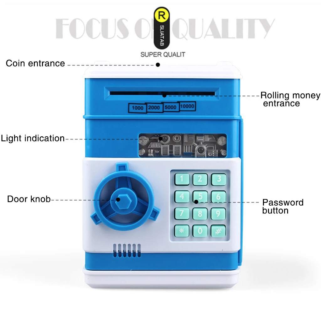Детская электронная копилка для цифровых монет Экономия денег безопасный депозит ATM машина подарок на день рождения для детей