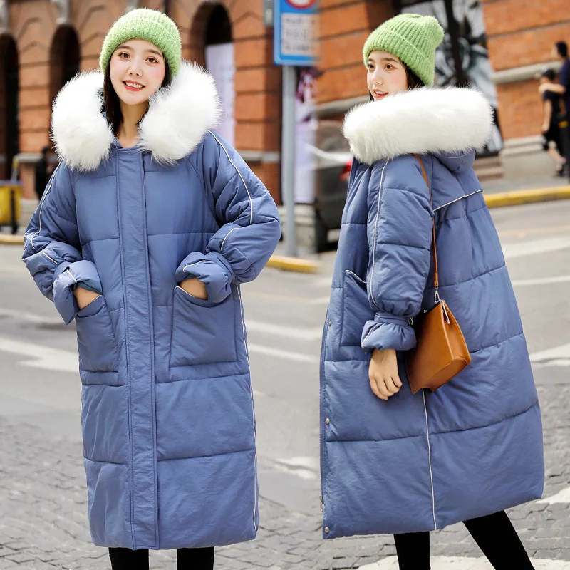 

2019 New Style Thick Cotton Coat Women's Long over-the-Knee 2019 New Style Dongdaemun INS Bread Fashion Loose Cotton-padded Jack