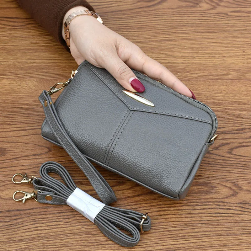 Gray Shoulder Bags Новая женская сумка на плечо для девушек, маленькая мини сумка из искусственной кожи, сумка-мессенджер для женщин, карман для сотового телефона и кошельки, вечерняя сумочка-клатч - Цвет: Gray Shoulder Bags
