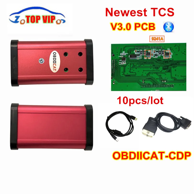 10 шт./DHL TCS OBDIICAT Multidiag pro V3.0 obdii TCS pro bluetooth,1 программное обеспечение OBD2 сканер для автомобилей/грузовиков VCI