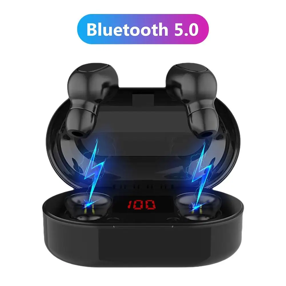 Bluetooth Earphone Wireless Earbuds 5 0 L21 TWS Headsets Dual Earbuds Bass Sound for Huawei Xiaomi Iphone Samsung Mobile Phones