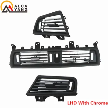 

Front Row Wind Left/Center/Right/Rear Air Conditioning Vent Grill Outlet Panel With Chrome Plate For BMW 5 Series F10 F18