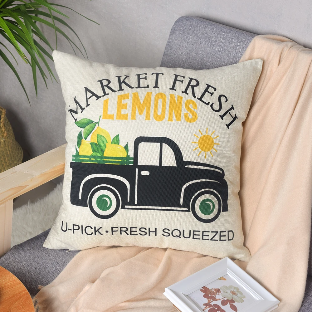Рисунок 3 - Наволочка с принтом лимона в виде автомобиля
