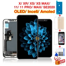 

3A+ Display Screen For iPhone X LCD Screen OLED XR XS Max TFT 11Pro Max SE 2020 With 3D Touch Display Digitizer Assembly