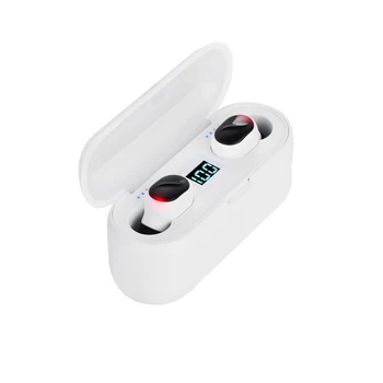 

ABS Digital Display Wireless Stereo Noise Cancelling Mini Portable With Charging Box Automatic Pairing Bluetooth Earphone Hi Fi