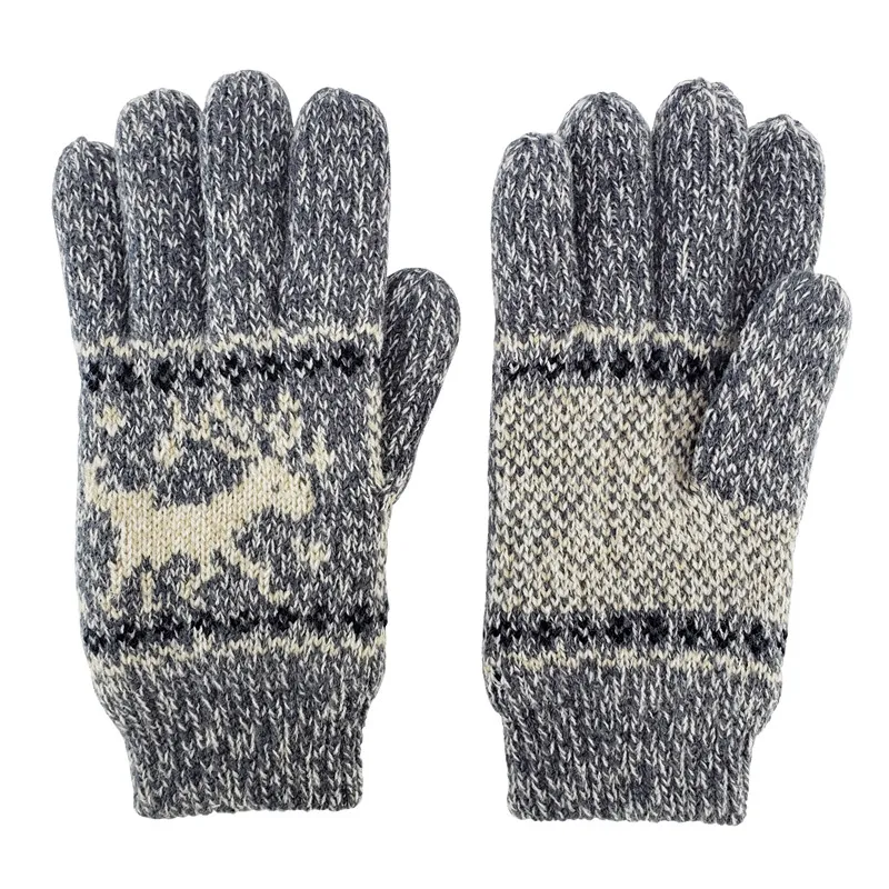 Braceriver женские вязаные перчатки с теплой флисовой подкладкой Thinsulate - Цвет: Grey