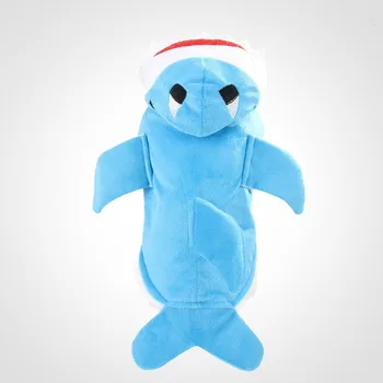 

Cartoon Dog Clothes Super for Dogs Small Dress Clothing Pet Shark Outfits Thicker Cute Winter Yorkies Blue Boy Ropa Para Perro