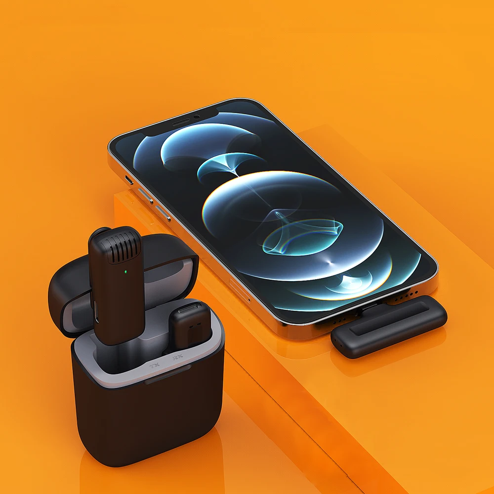 Microfone sem Fio para Ios Youtuber ao Vivo Cancelamento de Ruído de Vídeo com Case de Carregamento Snziyag Mini Android Telefone Tiktok - Image 3
