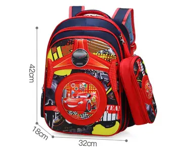 

Disney 95 Car Boys Kids Schoolbag Frozen Elsa Princess Bookbag For Girls Cartoon Backpack For Primary school
