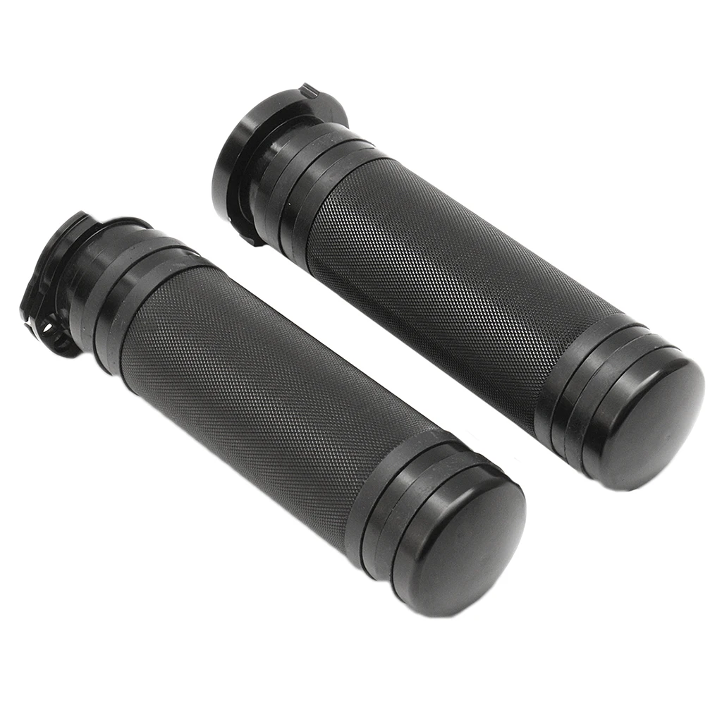 1 Pair 25mm Motorcycle Throttle Rubber Handlebar Hand Grips Clutch Lever Sleeves For Harley
