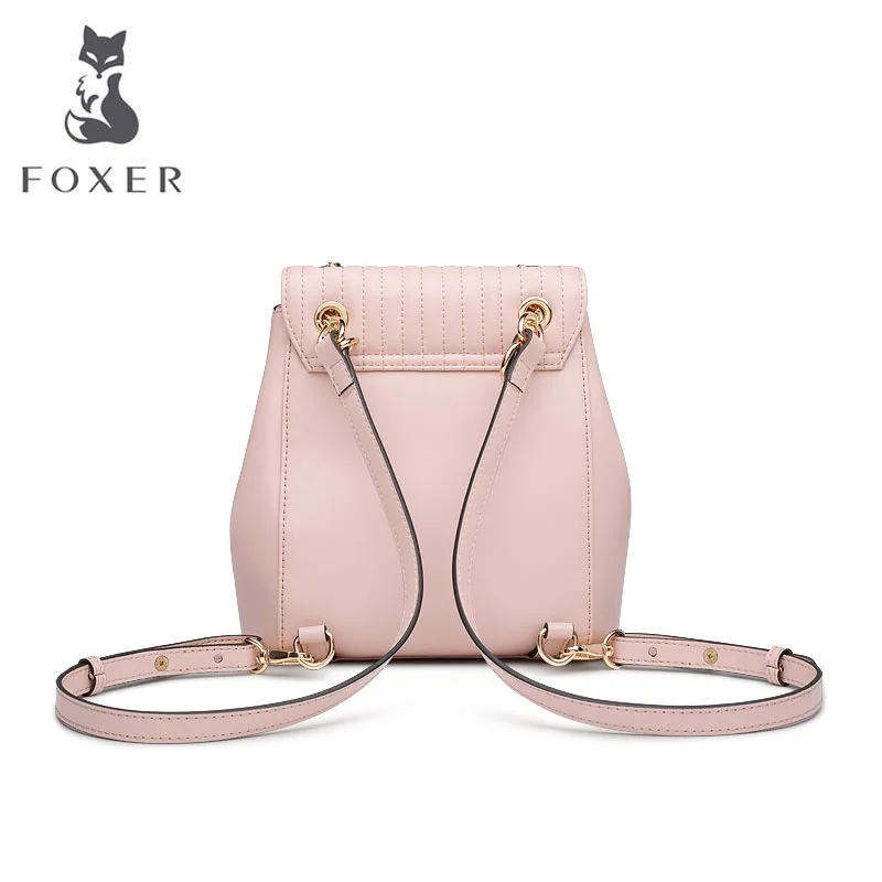 FOXER новые дизайнерские сумки известный бренд женские сумки Роскошный кожаный рюкзак модный женский рюкзак с цепочкой
