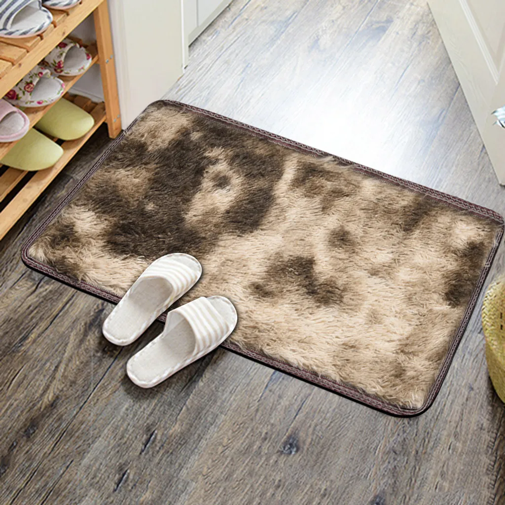 50*80CM Cotton Rugs For Bathroom Motley tie-dye gradient carpet living room Fur Blanket washable full bedroom F1111 | Дом и сад