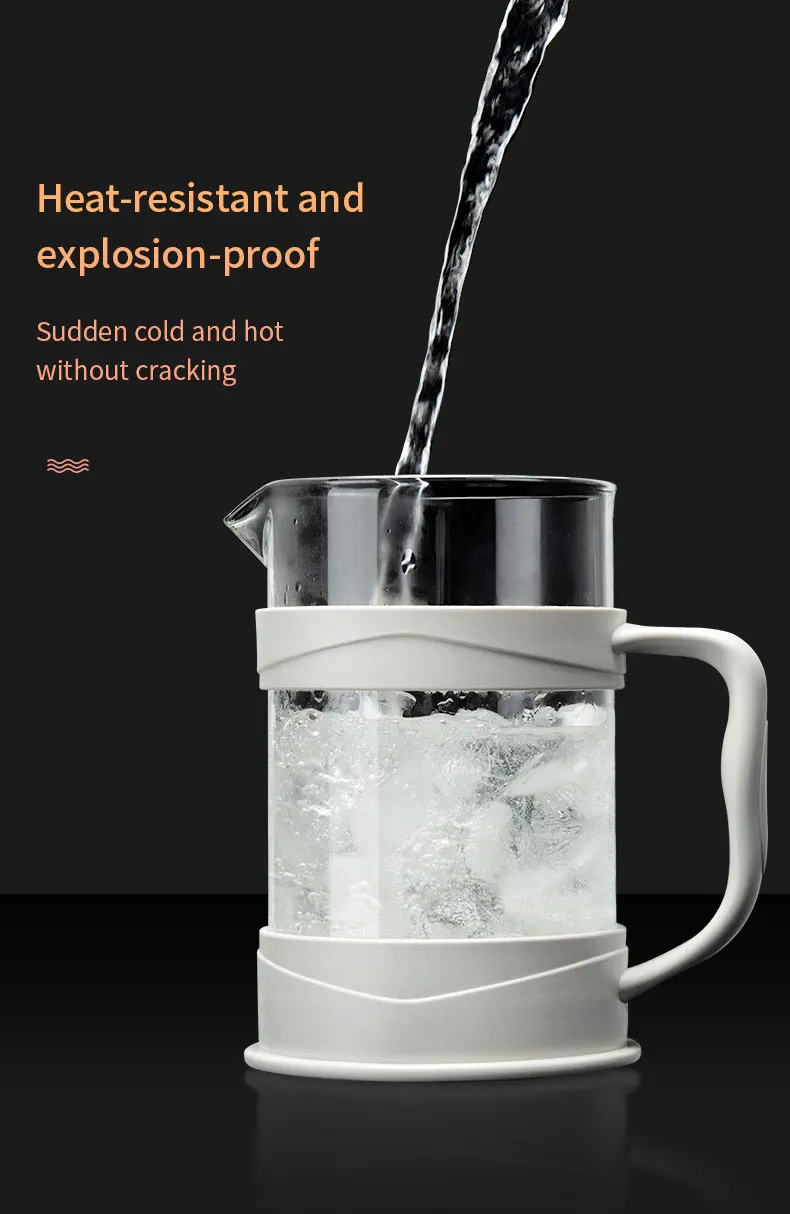 Portable Manual French Presses Pot Coffee Maker Hand Filter Pot Glass