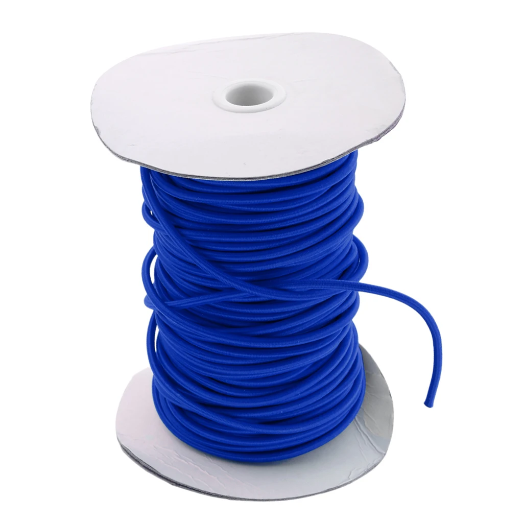 4mm Round Rubber Coated Polyester Elastic Bungee Rope Shock Cord Tie Down Boat RV Accessories