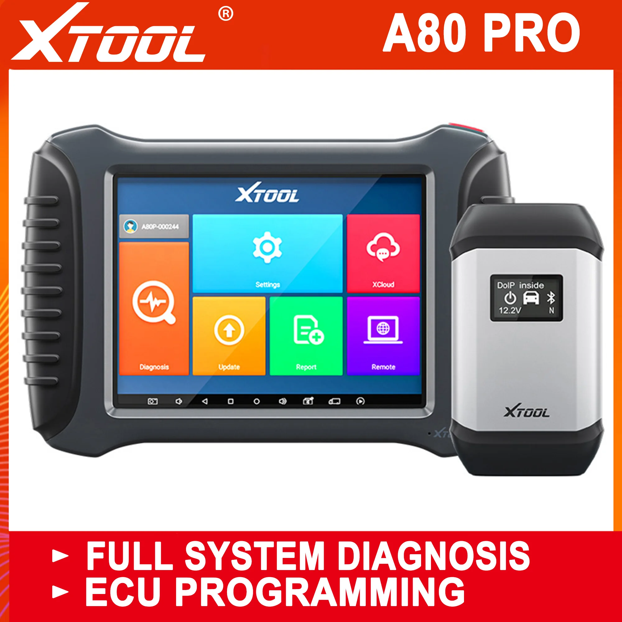 XTOOL A80 pro автомобильный диагностический инструмент OBD2 с кодированием