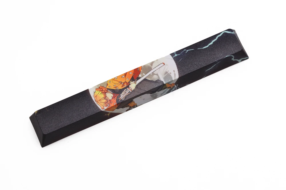 Allover Corante Subbed Keycap Novidade 6.25u Spacebar Pbt para Teclado Mecânico Personalizado Demônio Kamado Tanjirou Nezuko - Imagem 3