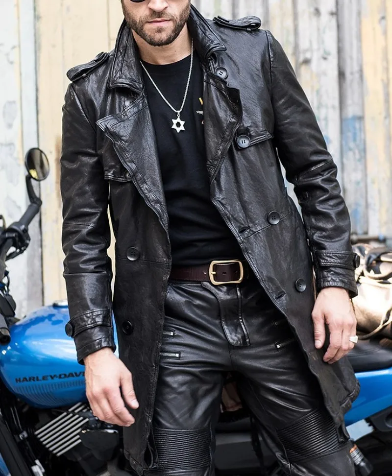 Discount Luxury Motorcycle Sheepskin Jacket Men 100% Real Leather Long Windbreaker Streetwear Autumn Double Breasted Biker Coat Outerwear 2 Discount Luxury Motorcycle Sheepskin Jacket Men 100% Real Leather Long Windbreaker Streetwear Autumn Double Breasted Biker Coat Outerwear 2