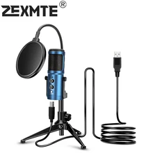 USB Condenser Microphone Studio Computer Microphone Kit Tabletop Mic Tripod Gaming Youtube Live Recording studio PC Karaoke