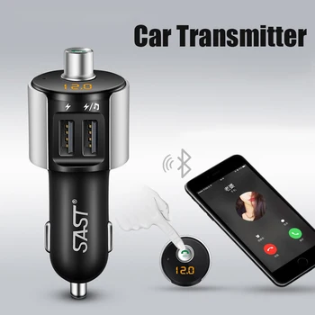 

Car MP3 Player Dual USB Car Charger with FM transmitter bluetooth Hands-free FM Modulator Car Phone Charger for iPhone