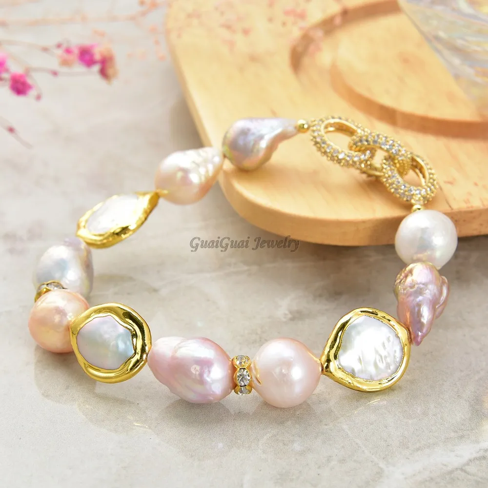 Эксклюзивный браслет GG Jewelry Keshi с искусственным жемчугом|Плетеные браслеты| |