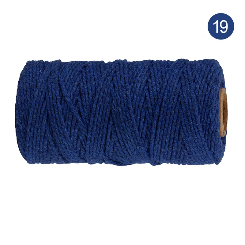 100% Cotton rope colorful twine macrame cord string thread for party wedding decoration accessory DIY cord 2mm*100m 