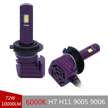 

2PCS Canbus Car Headlight H7 H11 LED H11 9005 9006 CSP Chip Bulb Headlamp Light 6000K 72W 10000LM Automotivo Auto Fog Light Lamp