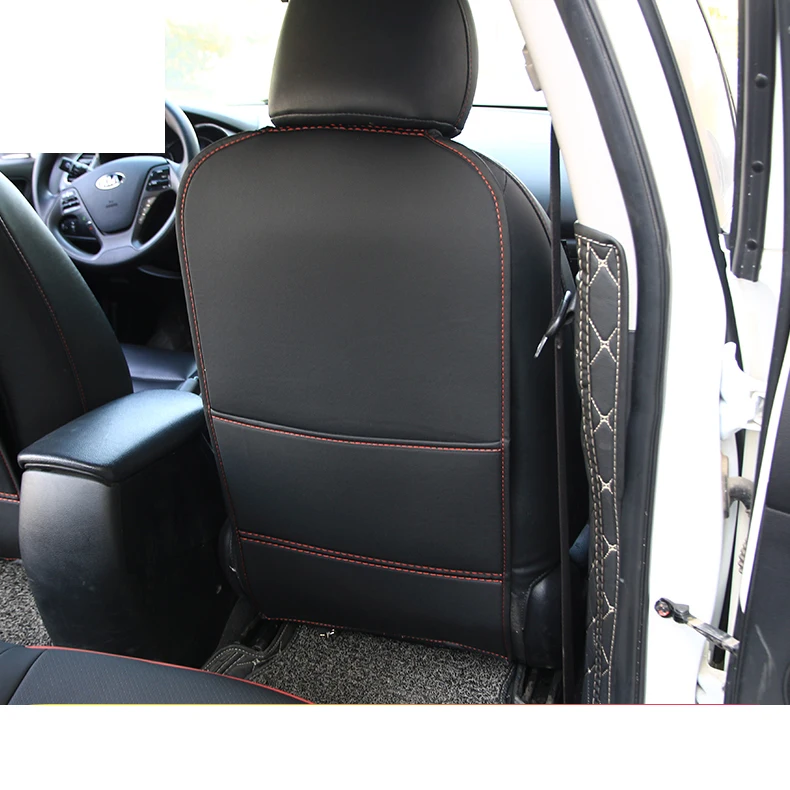 Lsrtw2017 Fiber Leather Car Seat Back Anti-kick Mat for Kia K3 Kia Ceraro Interior Mouldings Accessories 2012