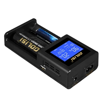 

GOLISI S2 2.0A Intelligent LCD Charger for 18650 20700 26650 Li-ion Ni-MH Ni-Cd AA AAA Rechargeable Battery Smart Quick Charging
