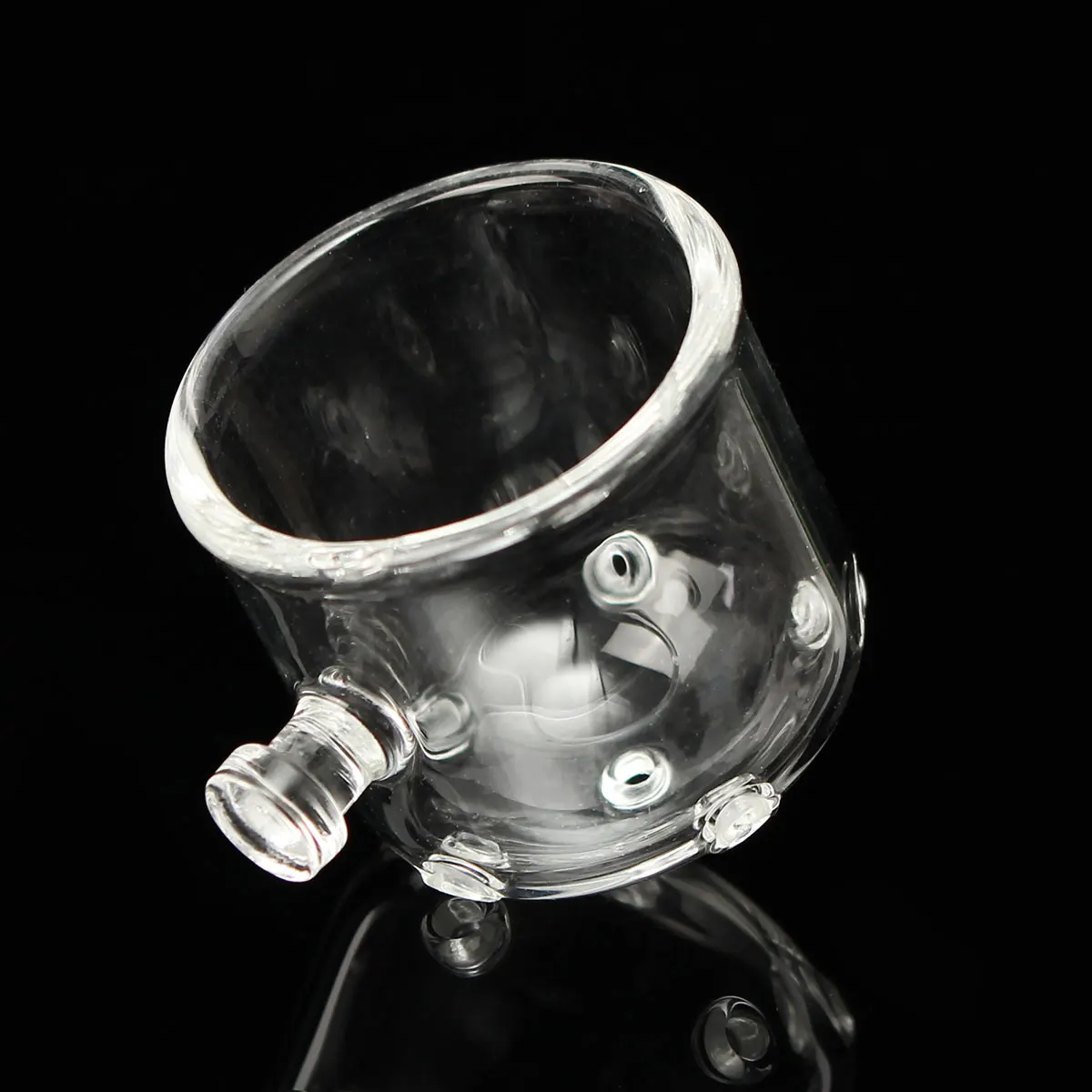 Аквариум стеклянный рыбный Фидер для кормления аквариум для Крови червь нематод чашка для кормления пластиковая воронка кормушка с присосками - Цвет: Черный