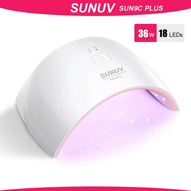 2pcs SUN UV Lamp 36W SUN9c Plus+SUNmini Nail Tools Kit for Curing Gel Nail Polish Professional LED Nail Dryer for Manicure