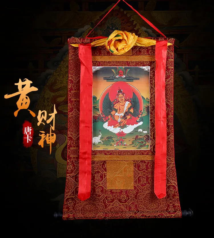 Thangka Тибетский ручной работы двухэтажный статуи Будды Thangka Висячие тибетские украшения гостиной фрески длинные 125 см
