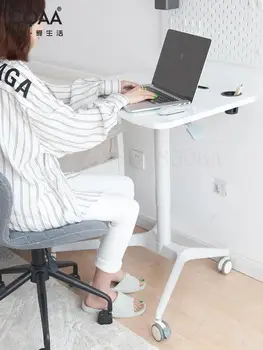 

Movable Children's Study Table Desk Pupils Bedside Tutoring Writing Desk Convenient Lifting Combination Small Desks And Chairs