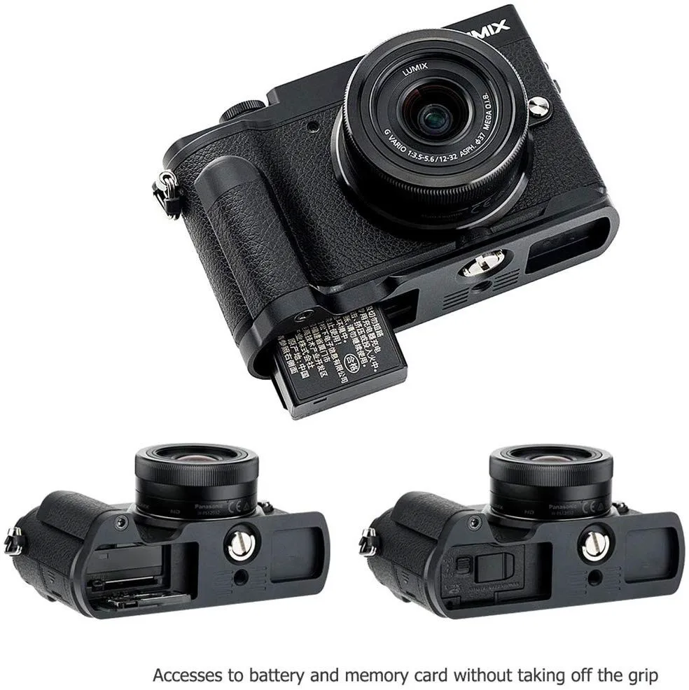 파나소닉 GX9 GX7 Mark II III GX7M3 GX7M2 GX85 GX80 용 핸드 그립 퀵 릴리스 플레이트 L 브래킷 삼각대 홀더 교체 DMW-HGR2