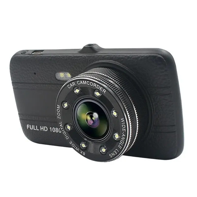 Автомобильная dvr камера Full HD 1080P видеорегистратор с двойным объективом ночного видения с камерой заднего вида