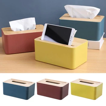 

Bamboo Tissue Box Paper Holder 21cm x 12cm x 9.5cm Durable Smooth and Large Opening
