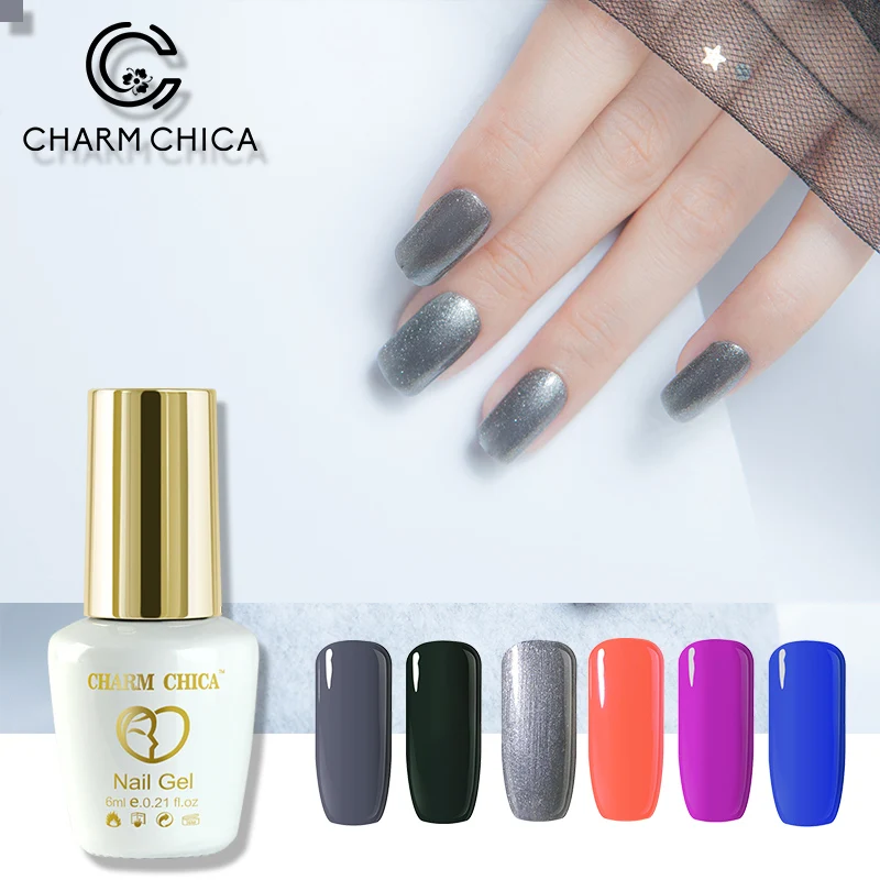 Charm Chica УФ гель лак для ногтей 6 мл оранжевый Цветной Гель-лак замачиваемый Vernis