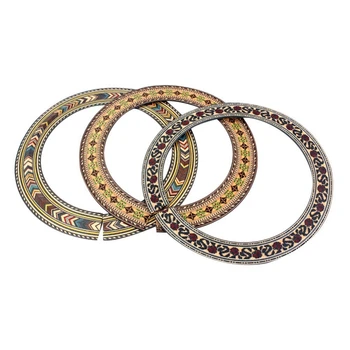 

3Pcs Guitar Rosette Circle Sound Hole Decorative Decal Accessory Replacement Wood Acoustic Classical Guitar Soundhole Rosette fo