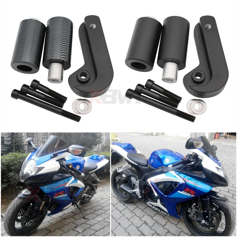 Motorcycle No Cut Frame Sliders Crash Falling Protection For Suzuki