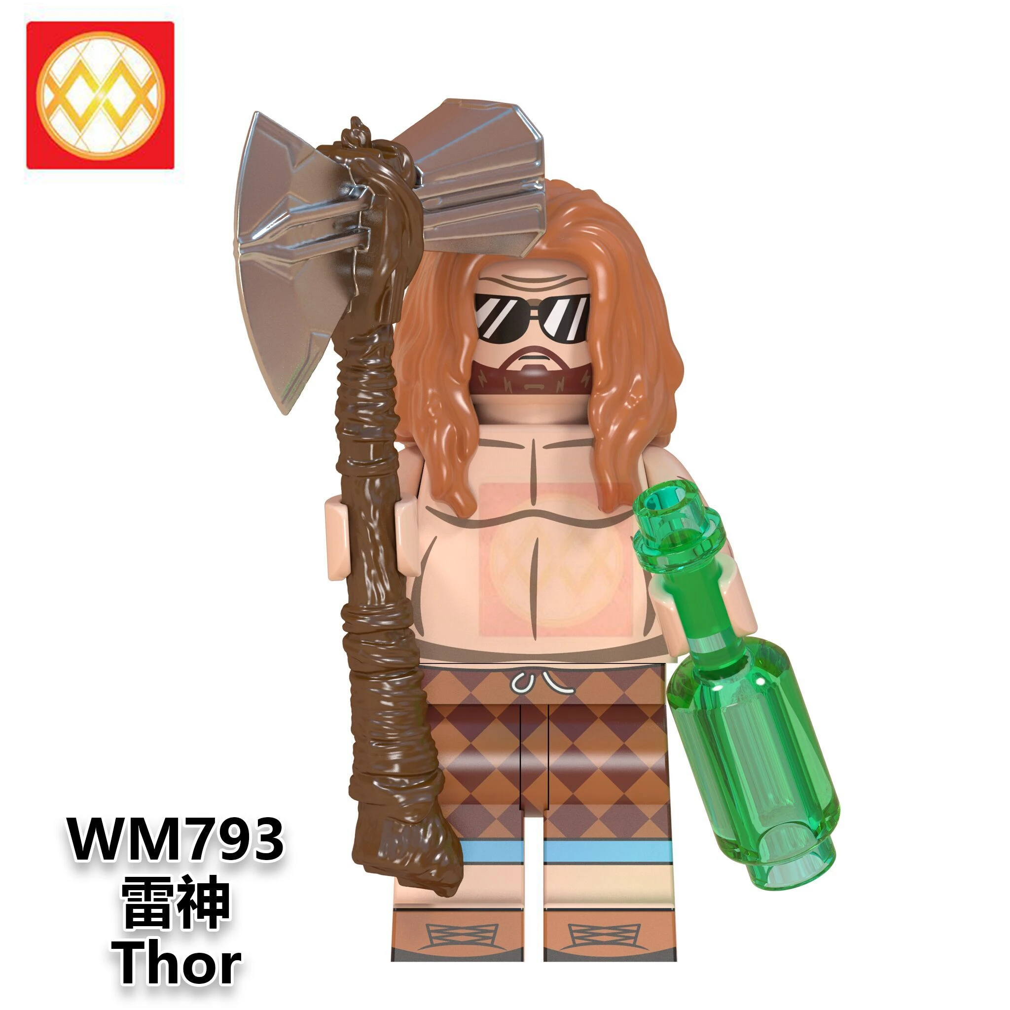 

WM793 Thor Beer Storm Axe Cola Asgard Frost Giants Loki Laufey Odin Frigga Avengers Endgame Building Blocks Toys for Children