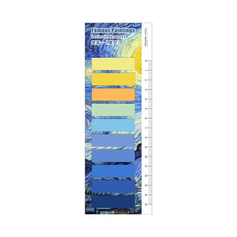Mr.Paper 150 Pcs/set 8 Designs Famous Painting Index Sticker Series Memo Pads Self-Adhesive Creative Hand Account DIY Stickers