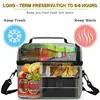 Adult Kids Portable Insulated Lunch Bag Work Picnic Bag Food Storage Lunchbox 8L /BL15 ► Photo 3/6