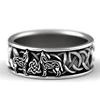 Huitan Viking Nordic Mythology Giant Wolf Men Ring Defense Totem Wolf Fashion Hip Hop Rock Unisex Finger Ring Punk Gift ► Photo 2/6