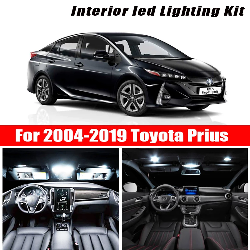 Для 2004 2019 Toyota Prius/ Prius V /Prius C белые автомобильные аксессуары Canbus без ошибок