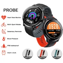 KOSPET – montre intelligente Probe pour hommes, moniteur de fréquence cardiaque, de pression artérielle, écran rond étanche, moniteur d'oxygène et de sommeil, moniteur d'activité physique 