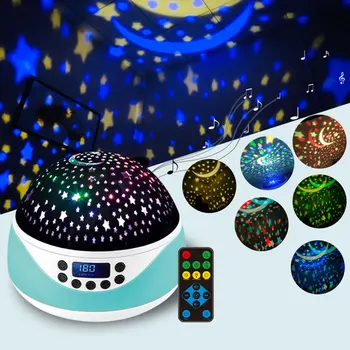 

Starry sky projector lamp creative usb music projector cross-border rotating led colorful night light