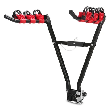 

V Shape Iron Bicycle Rack 3-Bike Hitch Mount Car Racks Mountain Bike Carrier for Travel