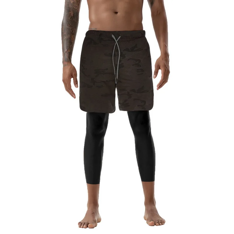 MoneRffi мужские 2 в 1 штаны для бега со встроенными карманами, на бедрах, с потайными карманами на молнии, спортивные брюки для фитнеса, Мужские штаны на шнурке