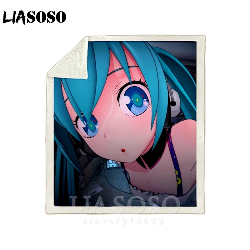 Диван-кровать с рисунком офисное Вокалоид Hatsune Miku сексуальные Harajuku набивное одеяло-покрывало детское дорожное одеяло квилт для софы A23 - Цвет: 03